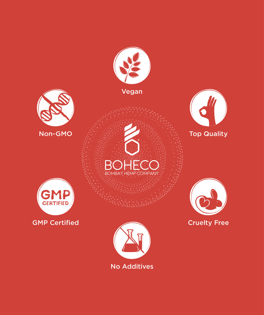 BOHECO Himalayan Hemp Hearts - 100 gms Features List - Vegan, Non-GMO