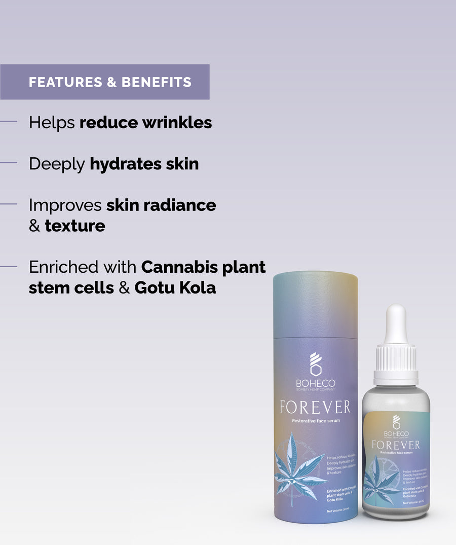 BOHECO's FOREVER Face Serum Features & Benefits - Reduce Wrinkles, Hydrates Skin, Improves Skin Radiance